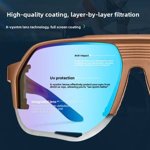 Lunettes de cyclisme transfrontalières pour route et VTT, lunettes de protection extérieures anti-vent et anti-UV, verres non traités, verres interchangeables - Product Image 4