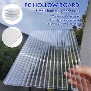Transparente 8mm 10mm PC policarbonato hueco plástico Twinwall paneles de techo a bajo precio para invernadero - Product Image 4
