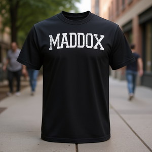 เสื้อยืดแแมดด็อกซ์ คลาสสิค สีดำ ยูนิเซ็กส์ ผู้ใหญ่ ไซส์ใหญ่ คอกลม แขนสั้น สำหรับโปรโมชั่น - Product Image 3