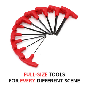 10pcs <b>T</b> Type Allen Wrench Set Industrial Grade Steel Hex <b>Key</b> Metric Measurement System - Product Image 5