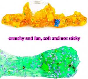 Kit de slime DIY en cube de gelée transparente, non toxique, élastique, non collant, pâte à modeler colorée, plastique, cadeaux pour enfants, garçons, filles, USA Mairun - Product Image 3