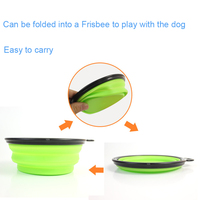 Gamelle en silicone pour chien Bols d'alimentation pour chien de voyage Chiens Chats Fournitures Alimentation Conteneur d'eau Pliant Accessoires pour animaux de compagnie