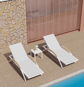 Hồ bơi <span class=keywords><strong>1</strong></span> chỗ ngồi ghế phơi nắng bên hồ bơi Chaise Sun giường nhôm đồ gỗ ngoài trời ghế - Product Image 4