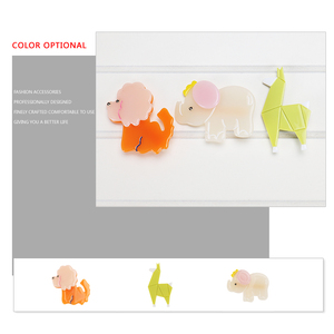 Buena originalità carine Clip per capelli per cuccioli di elefante vari colori con Splicing in acetato Design per ragazze pinza per capelli per bambini - Product Image 4