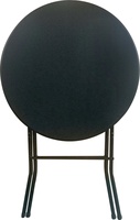 Manufacture 80cm noir patio extérieur arrière-cour salle à manger ronde debout en plastique pliant Bar Table de cocktail