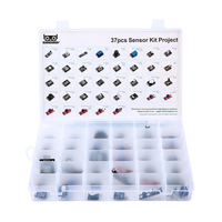 KUONGSHUN Kit de Démarrage Électronique Personnalisé avec Tutoriel, Ensemble de 37 Pièces Assorties, Capteurs et Modèles pour l'Éducation à la Programmation Arduino