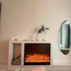 Cheminées électriques d'intérieur avec effet de flamme réaliste, cheminée électrique encastrée moderne de 40 pouces, chauffage d'ambiance - Product Image 1