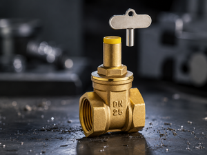 Válvula de Compuerta Bloqueable de Latón J15W-16 DN15-DN50 PN16 de Paso Completo con Maneta de Bloqueo para Agua, Certificaciones NSF61 CE ISO9001, Anti-Manipulación, OEM, Marca Privada, WRAS - Product Image 1