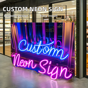 Enseigne lumineuse LED néon personnalisée avec design gratuit, décoration pour entreprise, anniversaire, fête, maison, avec corps de lampe, livraison directe disponible - Product Image 2