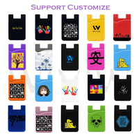 Stiker telepon seluler murah tempat kartu LOGO kustom dompet telepon stiker tempat kartu kredit