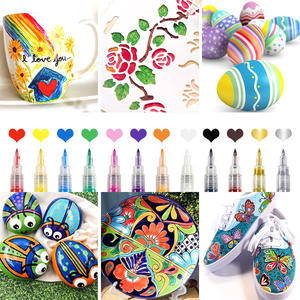 Ensemble de marqueurs permanents indélébiles à pointe feutre pour peinture acrylique artistique personnalisée, pour roche, verre, céramique, bois, toile - Product Image 3