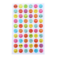 Autocollants de récompense pour enfants Spot Laser, autocollants de félicitation pour la maternelle, visage souriant, expression mignonne, imperméable, élève, Chine TZ-240430