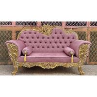 Nouvelle Arrivée en Gros : Canapé de Salon pour Événements, Mariages et Banquets, Chaises de Mariée à Louer, en Métal Doré Poli et Sculpté