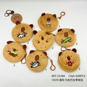 Portamonete Capibara 10 cm Circolare in Peluche con Cerniera per Bambini e Donne - Product Image 1