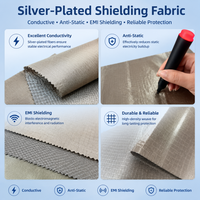 Tissu en fibre d'argent conductrice en gros, doux, antibactérien et antistatique, pour la confection de vêtements