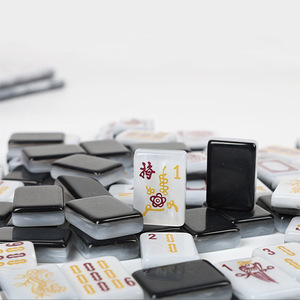 ชุดไพ่นกกระจอกอะคริลิคสีดำคุณภาพสูง พร้อมพิมพ์ลายตามสั่ง เกมกลยุทธ์คลาสสิกสำหรับเด็ก ครอบครัว และผู้ใหญ่ อายุ 8 ปีขึ้นไป - Product Image 2