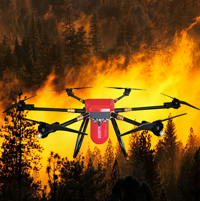 Commercial High-Pressure Cold Water Cleaning Drone Fire Protection Carbon Fiber Construction -10~60 Operation Temp 40min 10KM