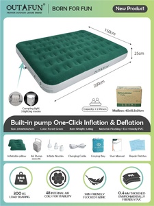 Materasso Gonfiabile <span class=keywords><strong>Queen</strong></span>-<span class=keywords><strong>Size</strong></span> OUTAFUN Durevole ed Ecologico dal Design Moderno con Pompa Integrata per Arredamento Casa e Uso Alberghiero - Product Image 2