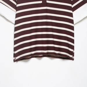 ZATRHMBM Nouvelle Collection Printemps/Automne 2026 : T-shirt Élégant à Rayures et Patchwork, Haut Décontracté Rétro à <span class=keywords><strong>Manches</strong></span> <span class=keywords><strong>Courtes</strong></span> pour <span class=keywords><strong>Femme</strong></span> - Product Image 5