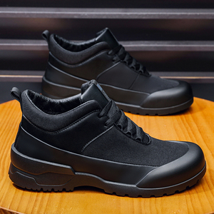 Nuevas Botas de Nieve Balen Negras de Invierno al por Mayor para Hombre, Precio Bajo, Lona, Exportación, Caña Alta, con Cordones, Originales, para Exteriores - Product Image 5