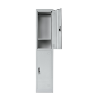 Armoire de rangement en acier durable à 2 portes, casier métallique portable, mobilier pour la maison, l'hôpital, la salle de sport, l'école, l'appartement, la chambre