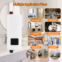Produits les plus vendus chauffe-eau électrique instantané sans réservoir pour lavabo en plastique avec logo personnalisé Geyser pour le lavage des mains