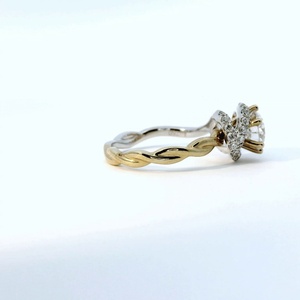 Custom Lab Grown Diamond IGI Certified Classic Beauty <b>Rose</b> Gold Plated Prong Set Wedding Party <b>Infinity</b> Ring - Product Image 3