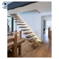 Optima moderne forme incurvée double hélice économique escalier en colimaçon intérieur bois fer acier garde-corps escalier rond