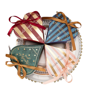 New Creative Elegant Heart-shaped Wedding Favor <b>Box</b> Candy <b>Box</b> <b>Sweet</b> <b>Box</b> Chocolate <b>Box</b> Rigid Boxes with Glossy Lamination - Product Image 1