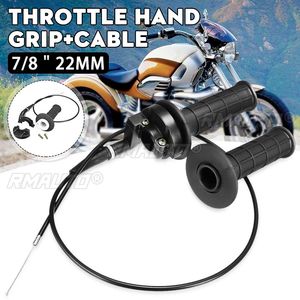 Puños de Manillar para Motocicleta de 7/8" (22mm) con Abrazadera de Acelerador y Cable de Acelerador para Motocicletas Todoterreno de 50cc-190cc - Product Image 1