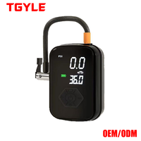 Pompa Tekanan Udara Ban Mobil Mini Portabel ABS Otomatis dengan Layar Digital LED Monitor Tekanan Ban Inflator Nirkabel