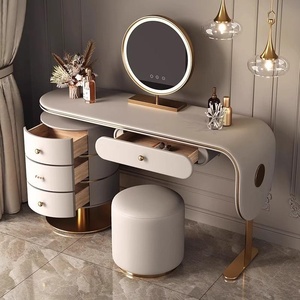 Toeletta di Lusso Leggero in Acciaio Inossidabile, Moderna e Semplice, con Specchio Illuminato Integrato, Facile Installazione - Product Image 3