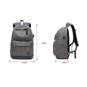 Wholesale Business Canvas <b>Laptop</b>, <b>Backpack</b> New Arrival China With Usb Charger Port Customized Logo Cheap 15.6 Inch Student Odm/ - Product Image 6