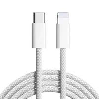 Câble de charge rapide et de synchronisation USB-C 8 broches en nylon tressé PD 20W de 0,9 m/1,8 m pour iPhone 14/13/12/11/XR/Pro Max – Vente en gros