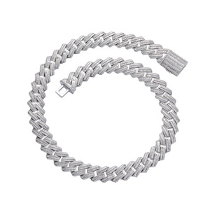 Cadena Cubana Estilo Hip Hop Miami, Brazalete Cubano con Zirconia en Forma de Rombo, Collar Lijing de Moda Tanjing - Product Image 5