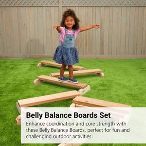 Ensemble <span class=keywords><strong>de</strong></span> 8 planches <span class=keywords><strong>de</strong></span> motricité globale d'extérieur, pierres d'équilibre en bois <span class=keywords><strong>pour</strong></span> le développement physique des enfants - Product Image 2