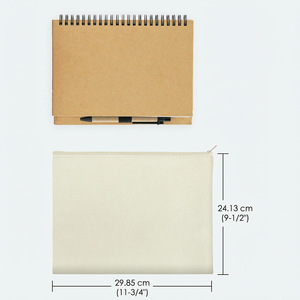 Canvas Document Bag Large Square Zipper Office Organizer White And Black Fabric Type Canvas Rectangle Shape - Product Image 1