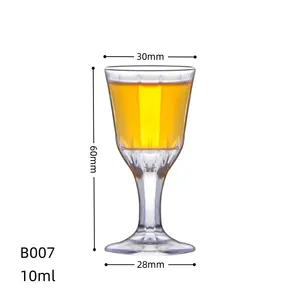 Toptan kurşunsuz kristal küçük cam bardak 0.5oz 1oz 1.5oz Mini temizle ağır taban atış cam parti Bar Club kokteyl için mükemmel