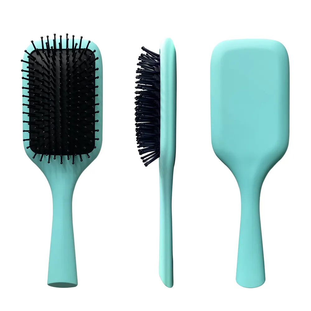 Cepillo de paleta de pelo para mujeres y hombres, cepillo de pelo que No se desliza a través de los ángulos, con facilidad para todos los tipos de cabello, cabello húmedo y seco