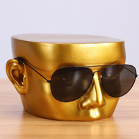 Support de présentation en forme de tête humaine pour lunettes et lunettes de soleil, avec fixation murale plate inversée