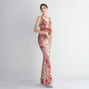 19607 # robes de soirée de luxe coupe ajustée gland manches paillettes <span class=keywords><strong>fleur</strong></span> longue sirène <span class=keywords><strong>robe</strong></span> de soirée robes pour femmes robes de demoiselle d'honneur <span class=keywords><strong>H</strong></span> - Product Image 5