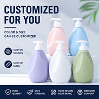 Bouteille en plastique HDPE pour détergent à lessive, pompe, vide, anti-fuite, durable, conteneur pour savon liquide, usage domestique quotidien, logo personnalisable