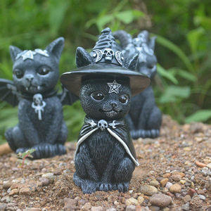 Witt Halloween Décorations de chat magique Chat magique Halloween Statue bar Jardin d'enfants <span class=keywords><strong>Zoo</strong></span> Mall Scène Décorations - Product Image 2