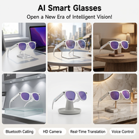 Lunettes intelligentes avec caméra 800W pour prendre des photos, enregistrer des vidéos, appels Bluetooth, assistant vocal IA et fonctionnalités intelligentes