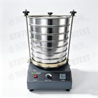Máquina Agitadora de Tamices de Laboratorio Eléctrica para Análisis de Tamaño de Partículas, Tiempo y Amplitud Ajustables, para Suelo y Agregados