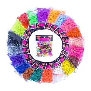 300cs por saco 20 cores disponíveis silicone loom band