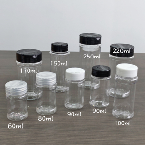 Flacone vuoto in PET da 2oz 4.5oz per glitter, contenitore per glitter con due tappi flip-top per glitter e strass - Product Image 1