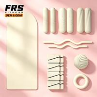 Kit Pilates FRS, Tapis de Yoga, Ensemble d'haltères, Accessoires Pilates, Poids de cheville et de poignet personnalisés, Barre d'haltères, Barre de musculation, Anneau de résistance en silicone