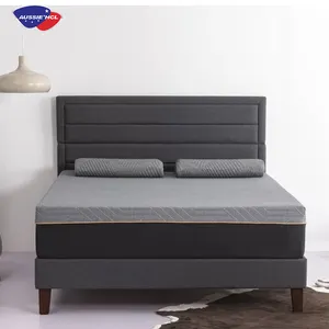 Matelas king double couche de haute qualité, confortable et réduisant la pression, matelas en mousse à mémoire de forme gel haute densité de luxe royal