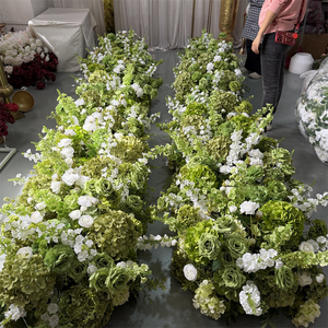 IFG Best Seller Lush 5ft White Green Flower Runner Centerpiece for Wedding Party Decor - Product Image 3